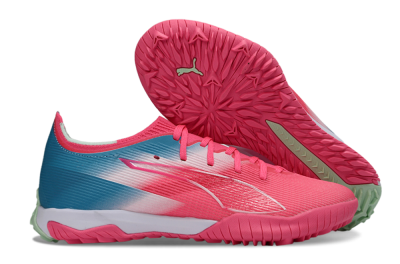 Puma Ultra Ultimate TF Football Shoes - Pink/Coral Pink/Turquoise Blue