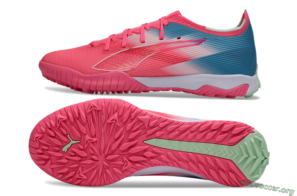 Puma Ultra Ultimate TF Football Shoes - Pink/Coral Pink/Turquoise Blue 1