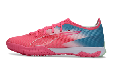 Puma Ultra Ultimate TF Football Shoes - Pink/Coral Pink/Turquoise Blue