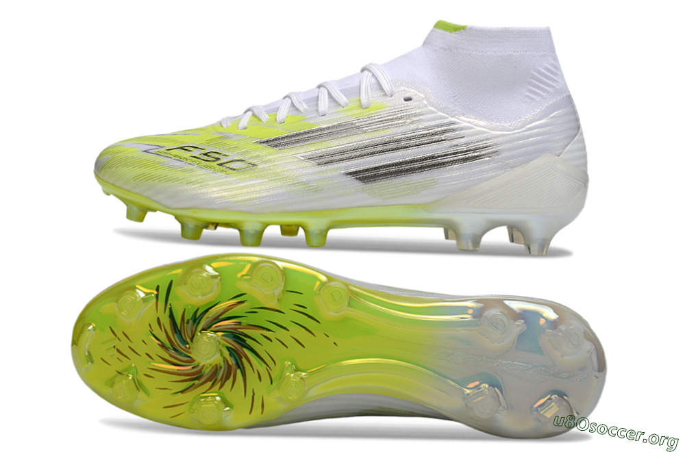 Adidas F50 Pro Mid FG Football Boots - Yellow/Neon Lime/White 1