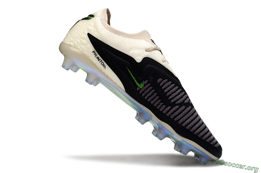 Nike Phantom 6 Low Elite AG Football Boots - Black/Green Glint/White Frost 4