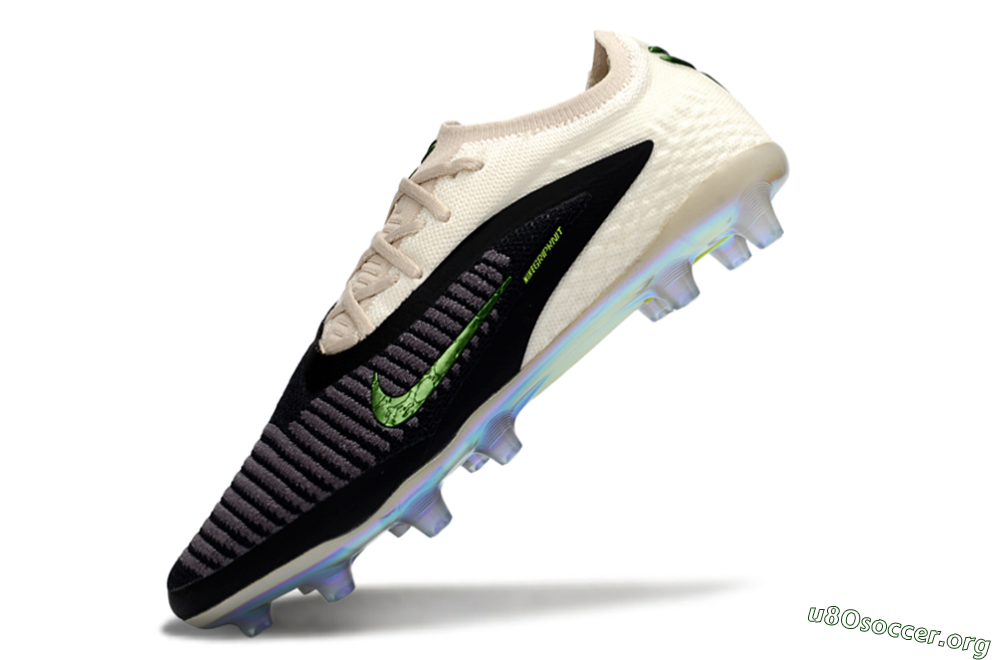 Nike Phantom 6 Low Elite AG Football Boots - Black/Green Glint/White Frost 5
