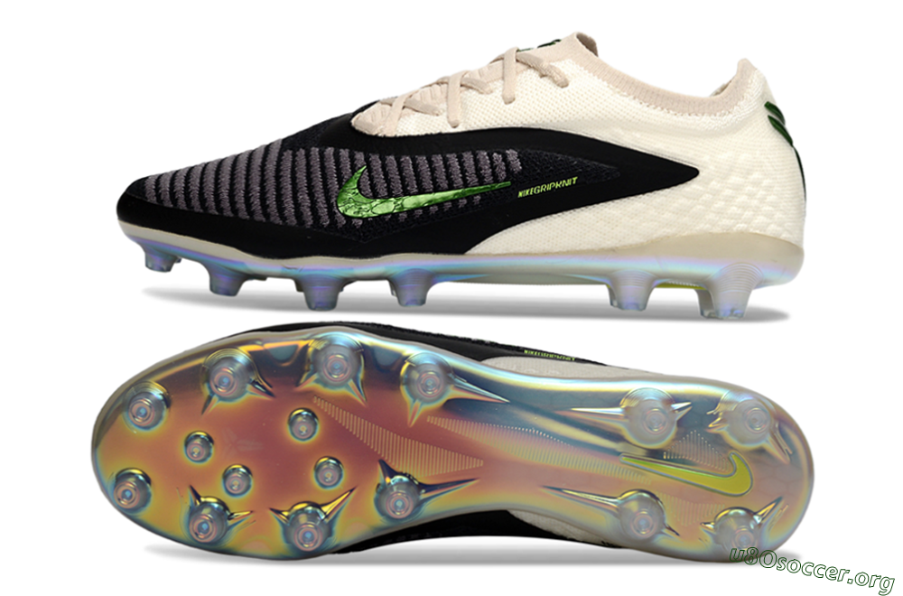 Nike Phantom 6 Low Elite AG Football Boots - Black/Green Glint/White Frost 1