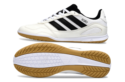 Adidas Top Sala IC Football Shoes - White/Classic Black/Golden Tan