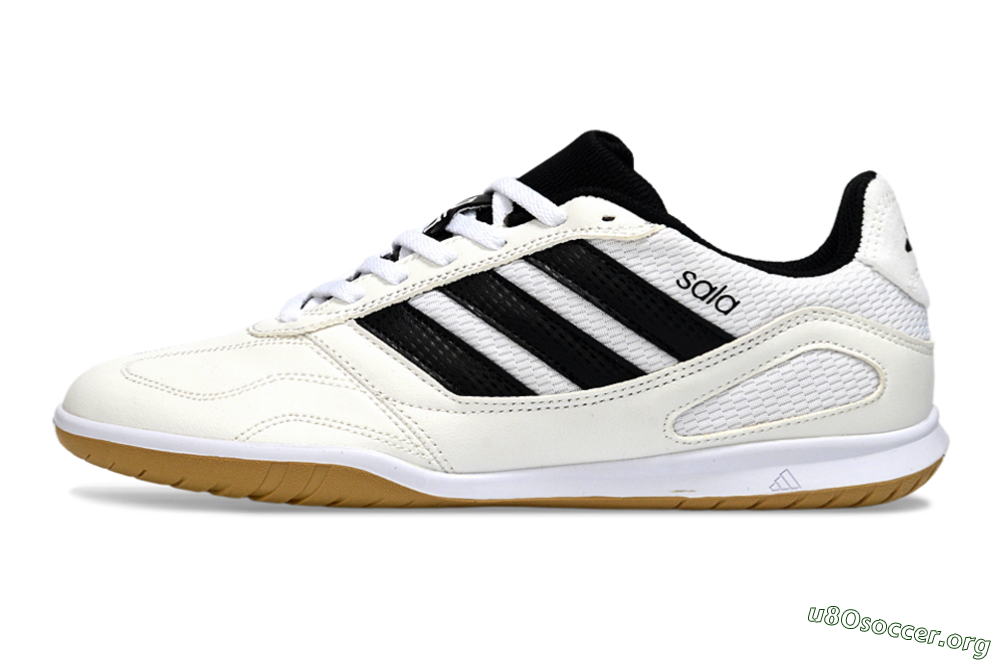 Adidas Top Sala IC Football Shoes - White/Classic Black/Golden Tan 3