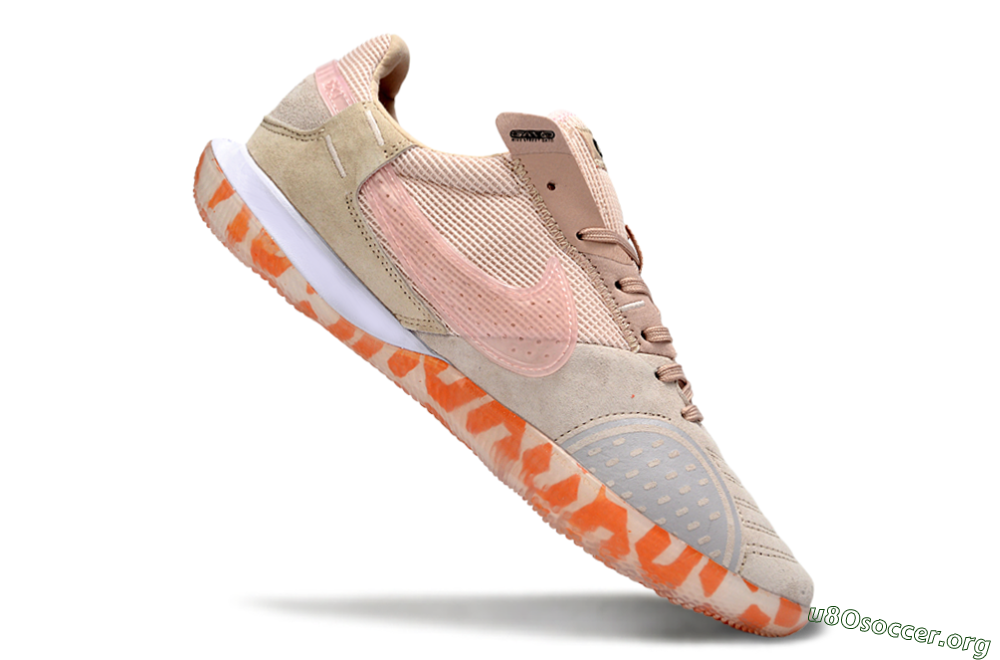 Nike Street Gato IC Football Shoes - Beige/Peachy Tone/Coral Accents 4