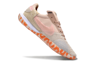 Nike Street Gato IC Football Shoes - Beige/Peachy Tone/Coral Accents