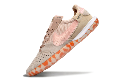 Nike Street Gato IC Football Shoes - Beige/Peachy Tone/Coral Accents