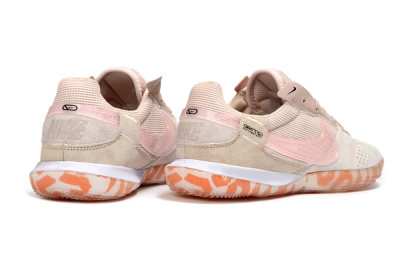 Nike Street Gato IC Football Shoes - Beige/Peachy Tone/Coral Accents