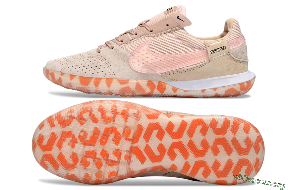 Nike Street Gato IC Football Shoes - Beige/Peachy Tone/Coral Accents 1