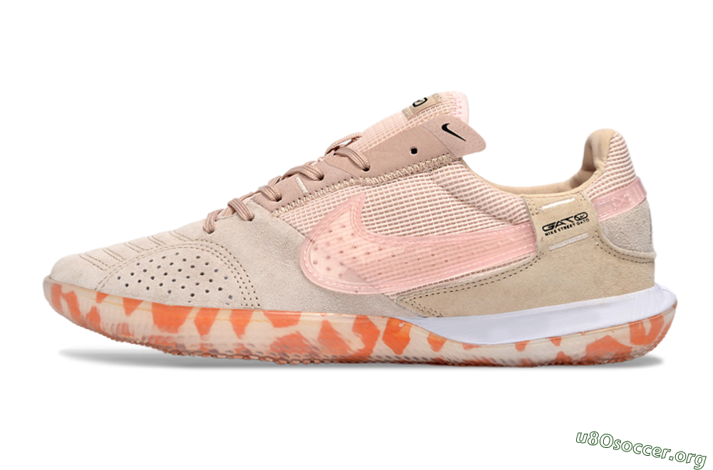 Nike Street Gato IC Football Shoes - Beige/Peachy Tone/Coral Accents 3