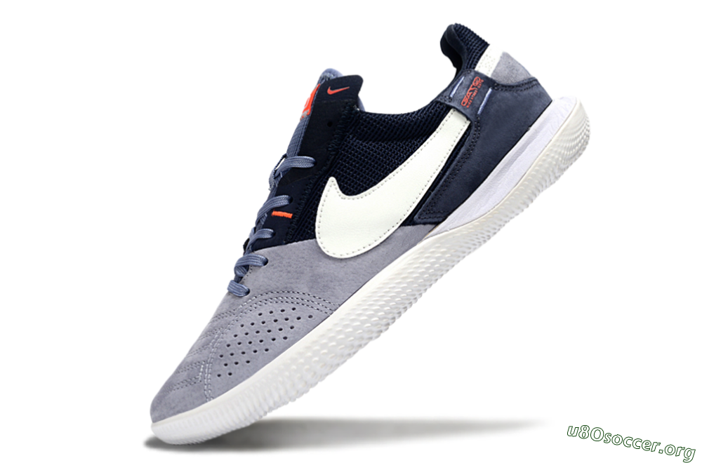 Nike Street Gato IC Football Shoes - Grey/Navy Blue/White 5