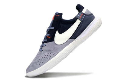 Nike Street Gato IC Football Shoes - Grey/Navy Blue/White