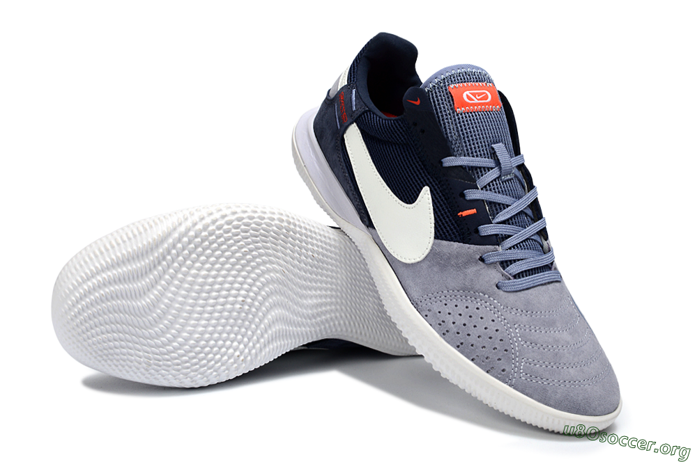 Nike Street Gato IC Football Shoes - Grey/Navy Blue/White 0