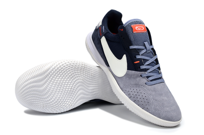 Nike Street Gato IC Football Shoes - Grey/Navy Blue/White