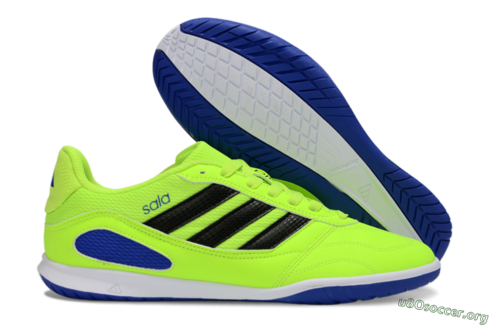 Adidas Top Sala IC Football Shoes - Green/Bright Green/Deep Blue 2