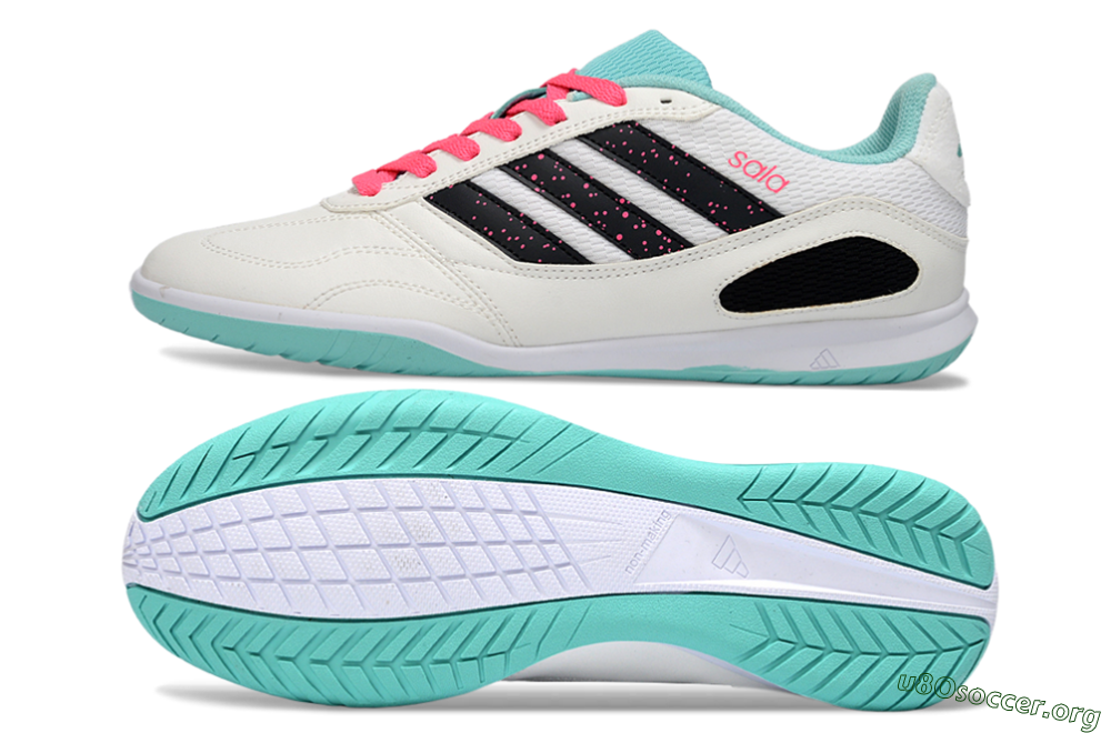 Adidas Top Sala IC Football Shoes - White/Aqua Breeze/Pink Blast 1