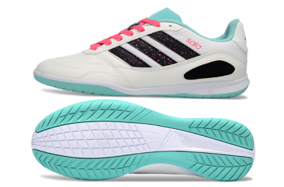 Adidas Top Sala IC Football Shoes - White/Aqua Breeze/Pink Blast