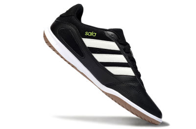 Adidas Top Sala IC Football Shoes - Black/Lime Glow/Brown Suede