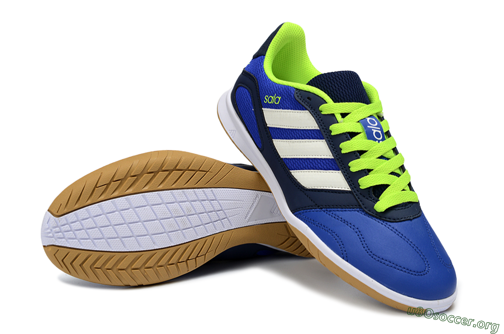 Adidas Top Sala IC Football Shoes - Blue/Lime Green/White 0