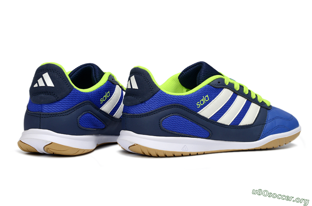Adidas Top Sala IC Football Shoes - Blue/Lime Green/White 6
