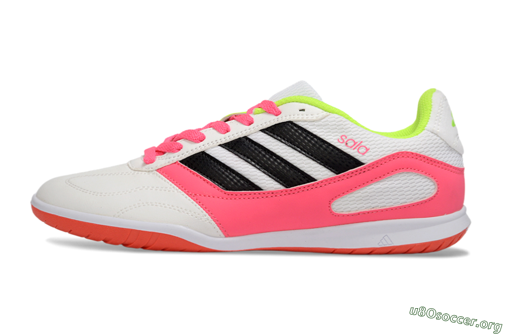 Adidas Top Sala IC Football Shoes - White/Neon Pink/Black 3