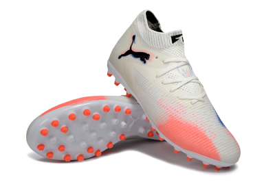 Puma Future 8 Ultimate MG Football Boots - White/Electric Coral/Black
