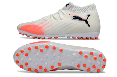 Puma Future 8 Ultimate MG Football Boots - White/Electric Coral/Black