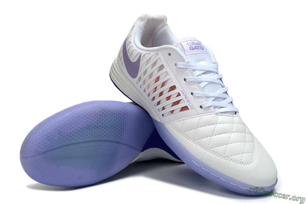 Nike Lunar Gato 2 IC Football Shoes - White/Lavender Bliss/Soft Lilac 0