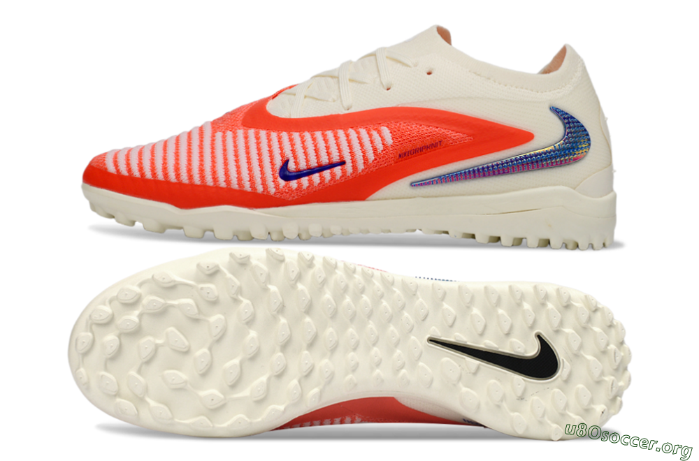 Nike Phantom 6 Low Elite TF Football Shoes - Red/Vibrant Red/Neutral White 1