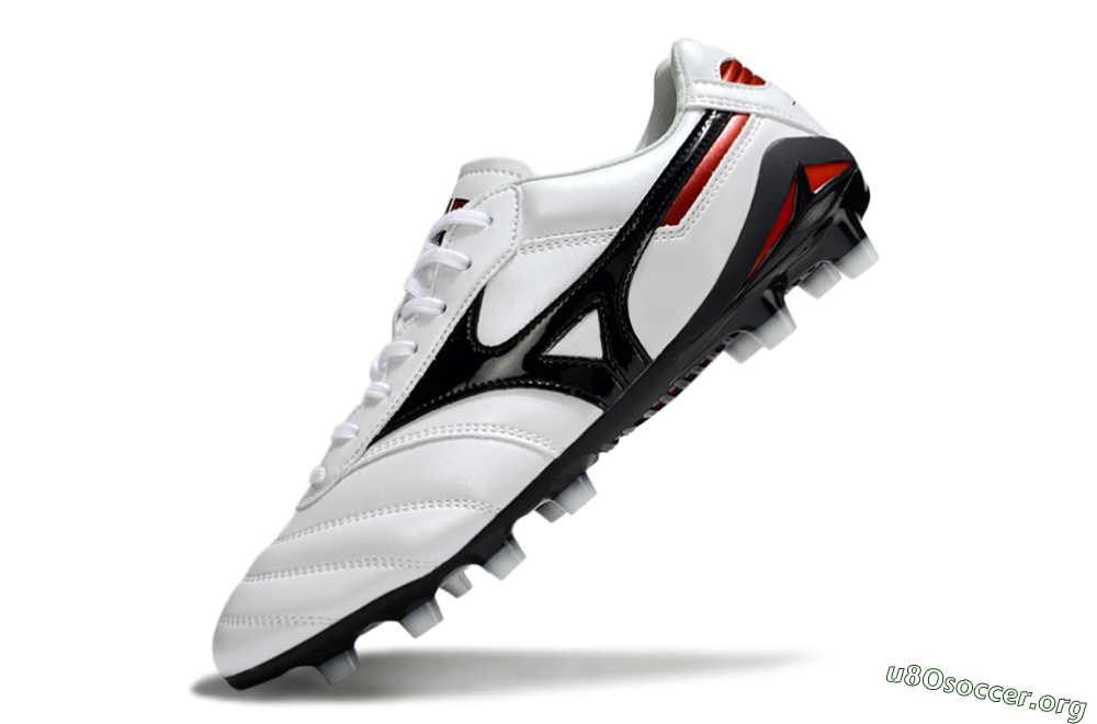 Mizuno Morelia Neo 2 FG Football Boots - White/Crimson Black/Crimson White 5
