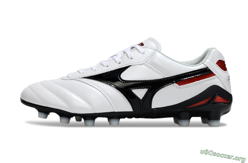 Mizuno Morelia Neo 2 FG Football Boots - White/Crimson Black/Crimson White 3