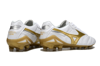 Mizuno Morelia Neo 2 FG Football Boots - White/Golden Pearl/Classic White