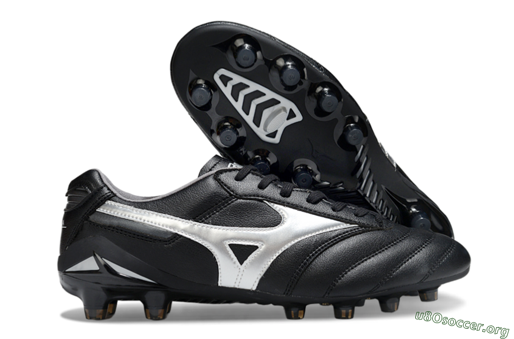 Mizuno Morelia Neo 2 FG Football Boots - Black/Midnight Black/Silver Shine 2