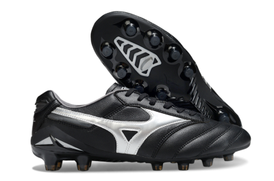 Mizuno Morelia Neo 2 FG Football Boots - Black/Midnight Black/Silver Shine