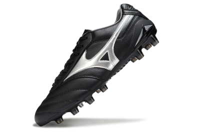 Mizuno Morelia Neo 2 FG Football Boots - Black/Midnight Black/Silver Shine