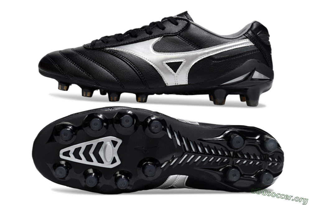 Mizuno Morelia Neo 2 FG Football Boots - Black/Midnight Black/Silver Shine 1