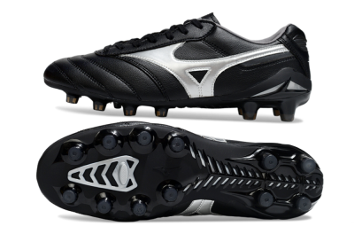 Mizuno Morelia Neo 2 FG Football Boots - Black/Midnight Black/Silver Shine