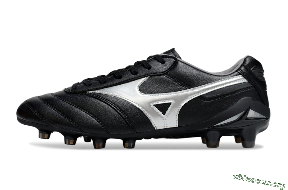 Mizuno Morelia Neo 2 FG Football Boots - Black/Midnight Black/Silver Shine 3