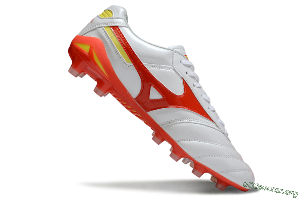 Mizuno Morelia Neo 2 FG Football Boots - White/Fiery Red/Sunshine Yellow 0