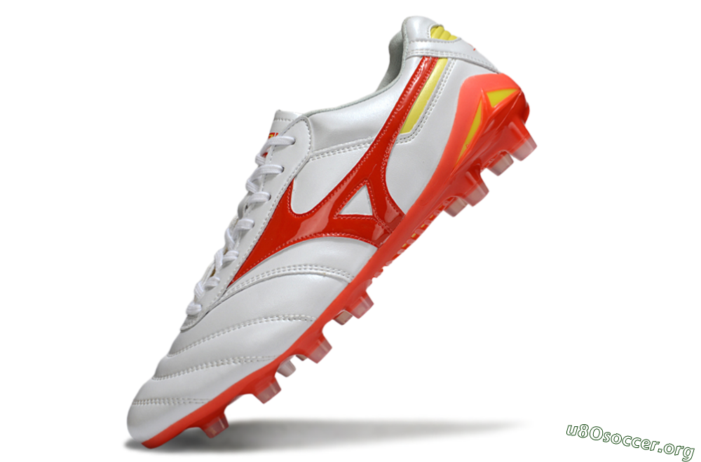 Mizuno Morelia Neo 2 FG Football Boots - White/Fiery Red/Sunshine Yellow 4
