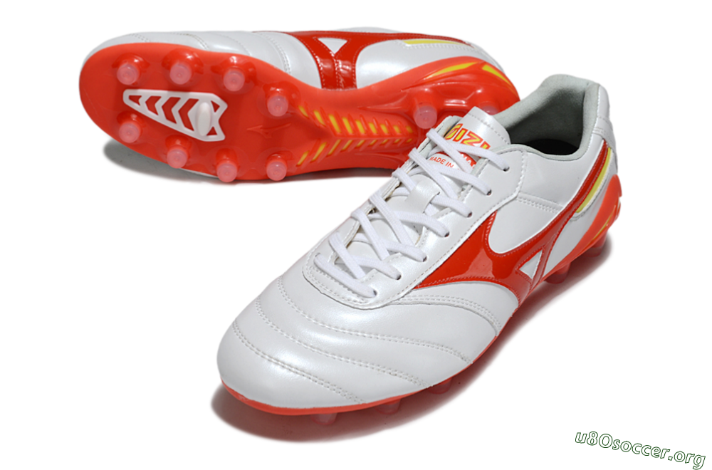 Mizuno Morelia Neo 2 FG Football Boots - White/Fiery Red/Sunshine Yellow 3