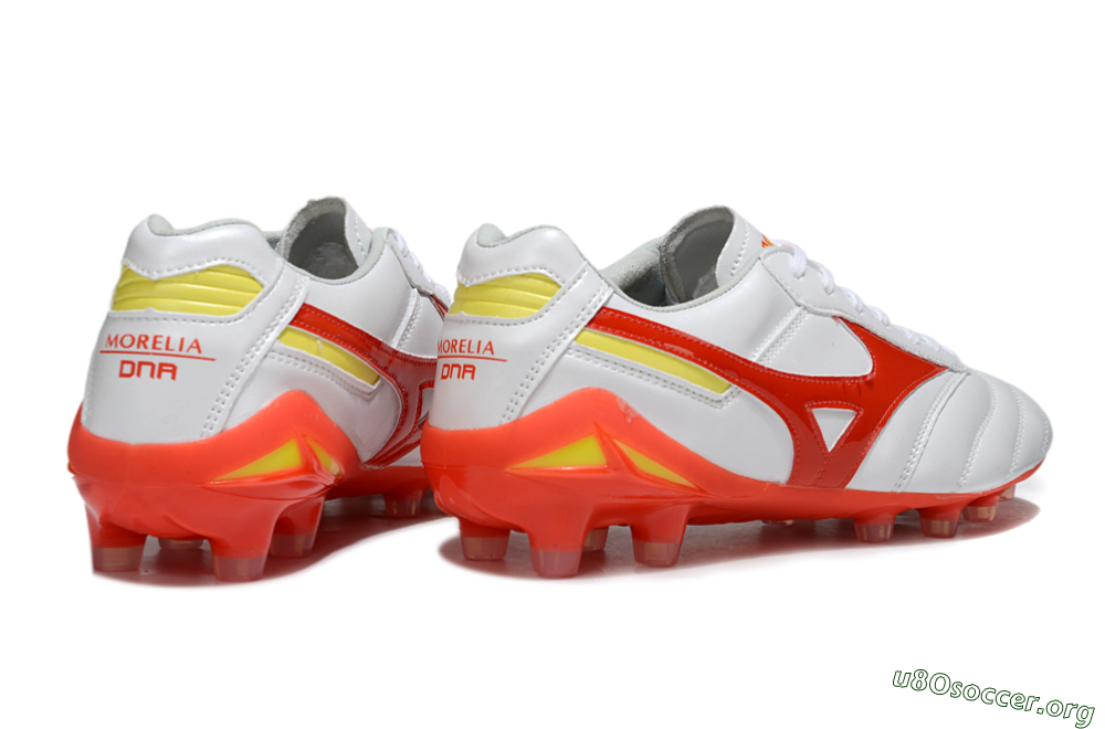 Mizuno Morelia Neo 2 FG Football Boots - White/Fiery Red/Sunshine Yellow 5