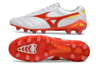 Mizuno Morelia Neo 2 FG Football Boots - White/Fiery Red/Sunshine Yellow