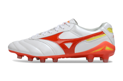 Mizuno Morelia Neo 2 FG Football Boots - White/Fiery Red/Sunshine Yellow