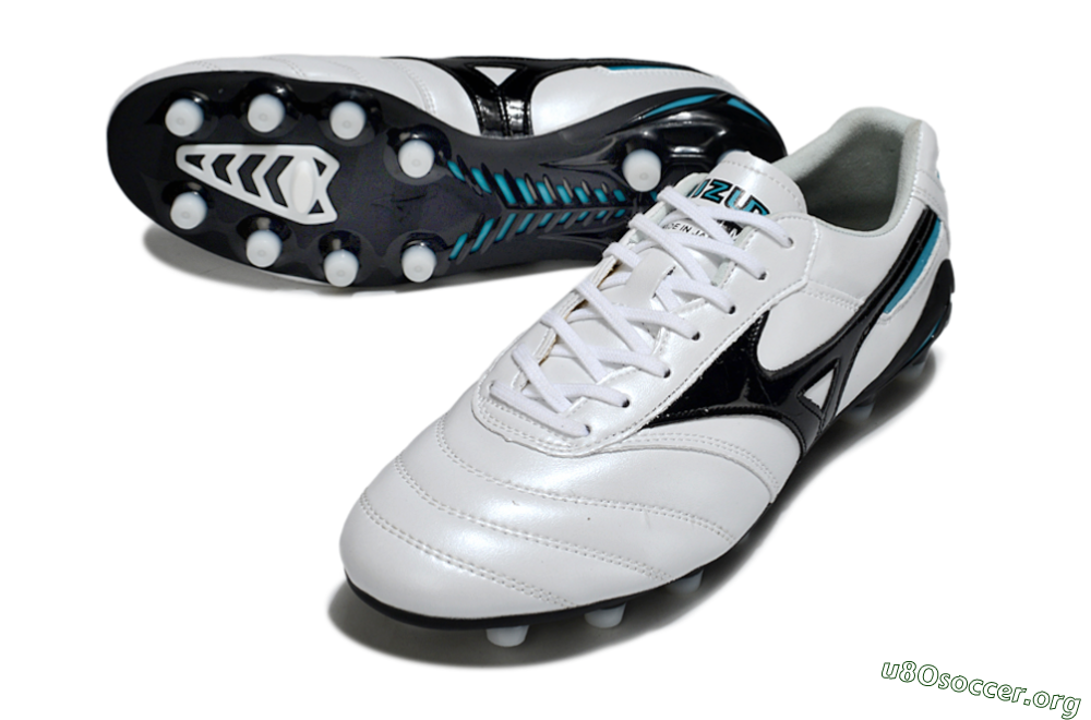 Mizuno Morelia Neo 2 FG Football Boots - White/Midnight Black/Turquoise 0