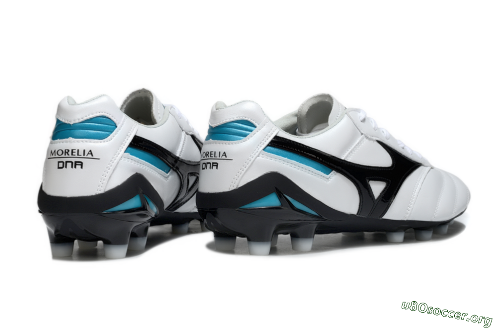 Mizuno Morelia Neo 2 FG Football Boots - White/Midnight Black/Turquoise 6
