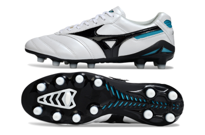 Mizuno Morelia Neo 2 FG Football Boots - White/Midnight Black/Turquoise