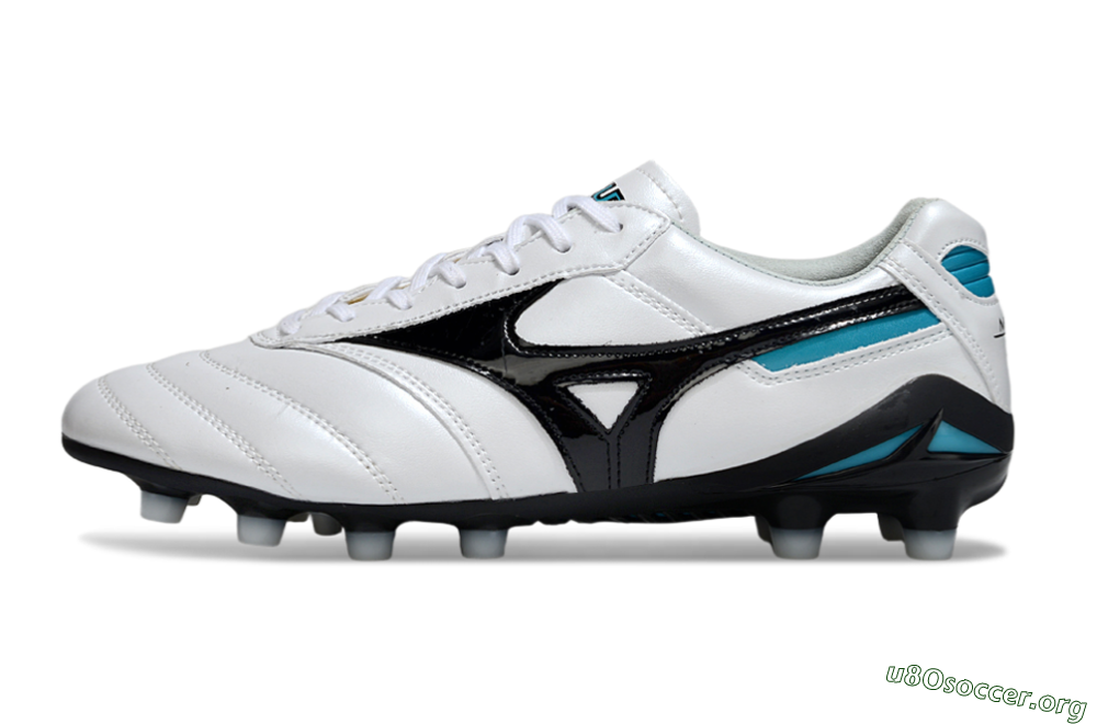 Mizuno Morelia Neo 2 FG Football Boots - White/Midnight Black/Turquoise 3
