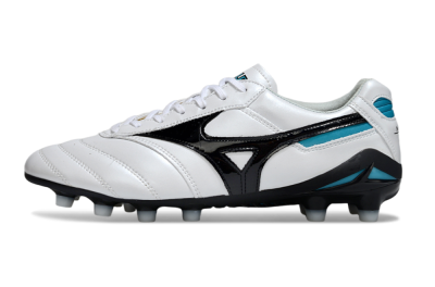 Mizuno Morelia Neo 2 FG Football Boots - White/Midnight Black/Turquoise